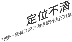 定位不清，想要一套有效果的網(wǎng)絡(luò)營(yíng)銷(xiāo)執(zhí)行方案